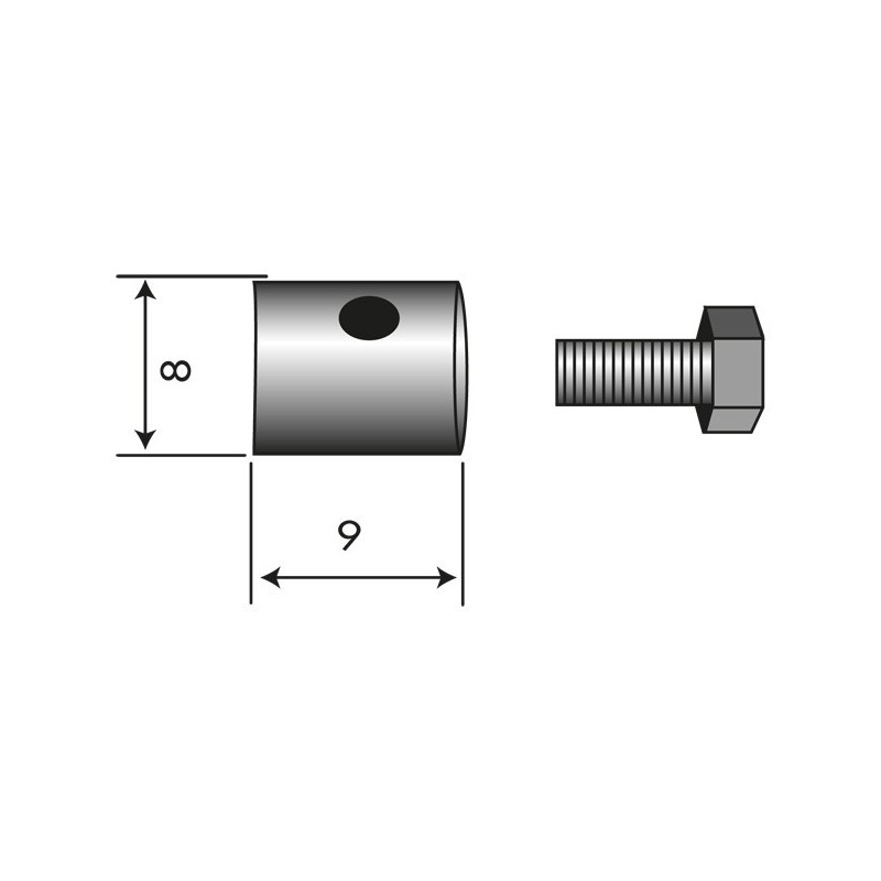 Serre câble pour câble jusqu'à Ø 2 mm (vendu par 10)