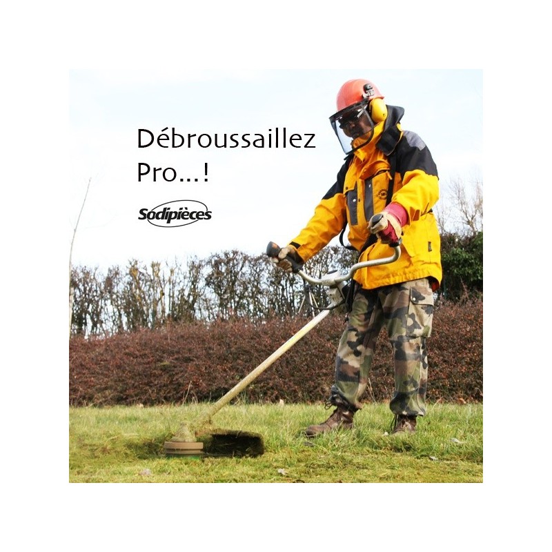 Fil débroussailleuse nylon carré. 4 mm x 50 m. Bobine. Orange