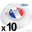 Fil débroussailleuse nylon Rond Blanc. 1,2 mm x 15 m. 10 Coques