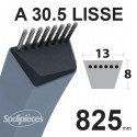 Courroie tondeuse A30,5 Trapézoïdale. 13 mm x  825 mm