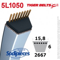 Courroie tondeuse 5L1050 Tiger Belts. 15,8 mm x 2667 m