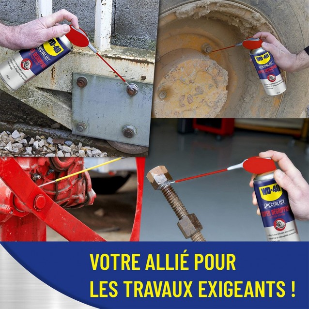 Pack WD40, dégrippant, nettoyant, huile de coupe pour matériel