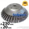 Brosse conique Pro pour désherbage Ø 230 mm, Al 20 mm