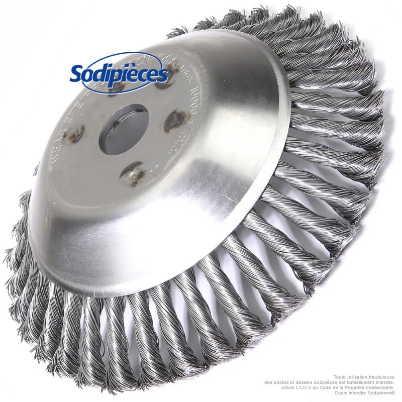 Brosse Désherbante Conique En Acier - 200 X 25,4 Mm, Pour Débroussailleuse, Compatible Nombreuses Marques (Honda, Makita, Echo...) - Lot De 2