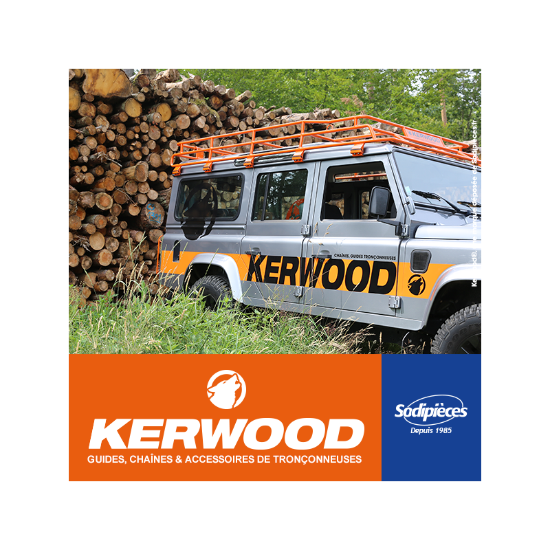 Chaîne tronçonneuse Kerwood 72 maillons .325" 1,3mm semi carrée blister de 2