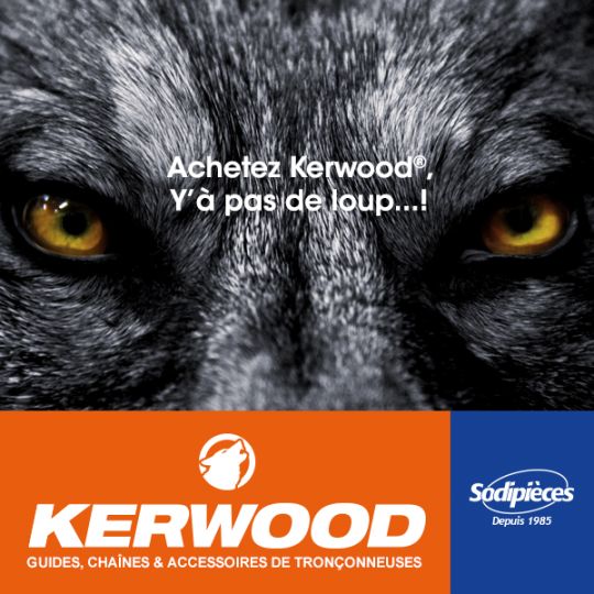 Chaîne tronçonneuse Kerwood 52 maillons 3/8LP 1,3mm semi carrée blister de 2