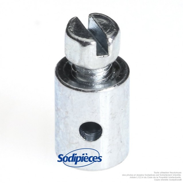 Serre câble pour câble jusqu'à Ø 2 mm Ø butée 8 mm. Par 10 Serre câble pour câble jusqu'à Ø 2 mm Ø butée 8 mm. Par 10