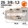 Guide tronçonneuse Kerwood. 25 cm. 3/8". 1,3 mm. 10B2KCWA