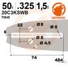 Guide tronçonneuse Kerwood. 50 cm, 0,325". 1,5 mm. 20C3KSWB