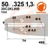 Guide tronçonneuse Kerwood. 50 cm, 0,325". 1,3 mm. 20C2KLWB