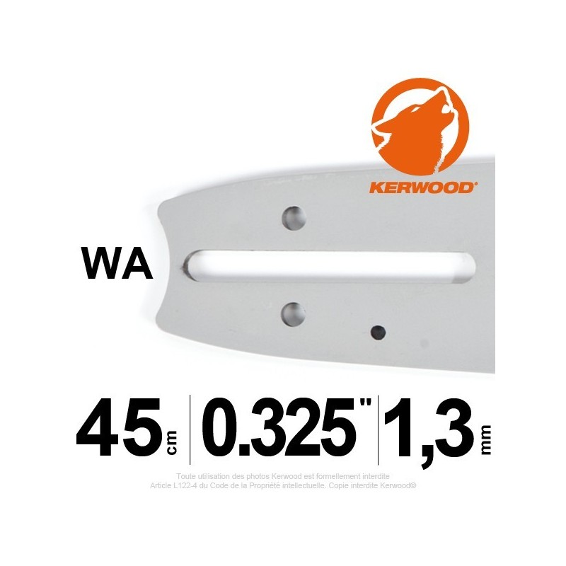 Guide Kerwood. 45 cm, 0,325". 1,3 mm. 18C2KLWA