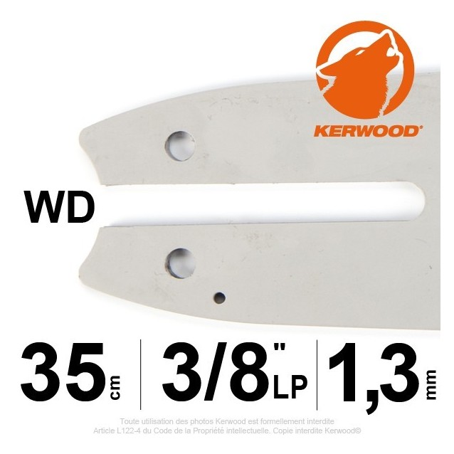 Guide KERWOOD .35cm 3/8" LP. 1.3 mm. 14B2KCWD