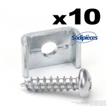 10 Vis et plaquette de...