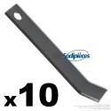 10 couteaux fléaux pour Carroy Giraudon N° C5. Longueur : 120 mm
