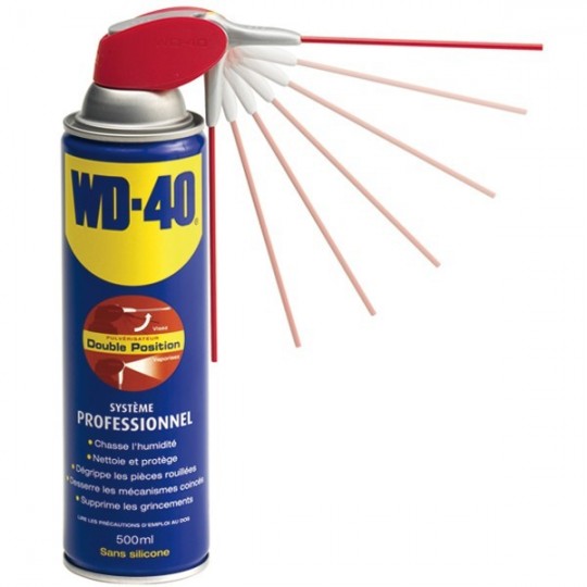 WD 40. Protège, dégrippe, nettoie, lubrifie. 500 ml système professionnel