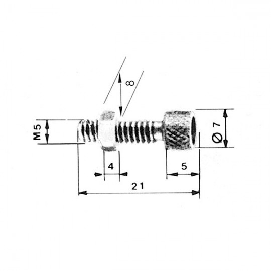 Vis de réglage pour gaine Ø 5,6 mm (vendu par 5)