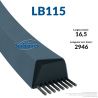 ⇘ Courroie tondeuse LB115 Mitsuboshi. 16,5 mm x 2933 mm.