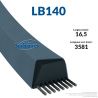 ⇘ Courroie tondeuse LB140 Mitsuboshi. 16,5 mm x 3531 mm.