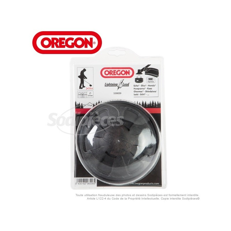  Tête débroussailleusse Orégon Ø 130 mm. Tap and Go