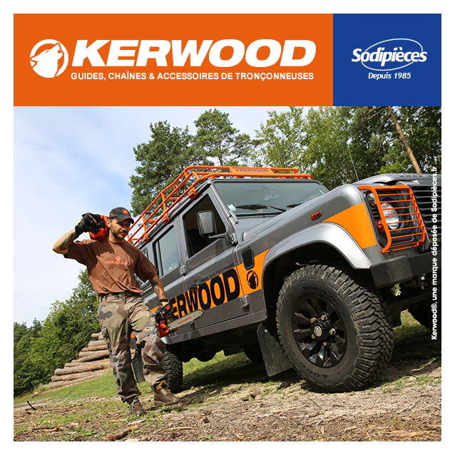 Chaîne tronçonneuse KERWOOD 39 maillons 3/8"LP, 1,3mm, modèle semi carrée