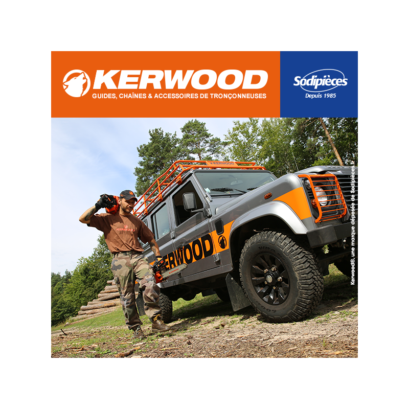 Chaîne tronçonneuse KERWOOD 39 maillons 3/8"LP, 1,3mm, modèle semi carrée