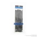 Serre-câble noir 4,6 x 300 mm  - kit de 100. Fixtec