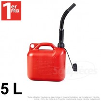 Bidon de 5 L rouge avec bec verseur
