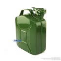 Bidon en métal. Jerrican vert armé. 5 litres