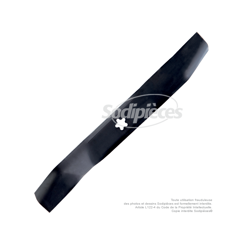 Lame tondeuse 46 cm. Al. étoilé 5 pointes. Pour AYP/Roper, Bernard loisirs, Husqvarna, Jonsered