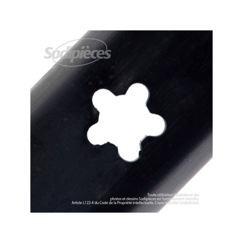 Lame . Coupe 53 cm. Section 57 x 3,4. Alèsage étoilé 5 pointes .