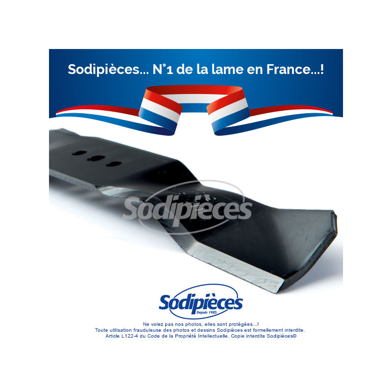 Lame tondeuse 38,9 cm.Al. 10,2 mm. Pour Husqvarna