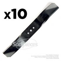 10 Lames tondeuse 38,9 cm.Al. 10,2 mm. Pour Husqvarna