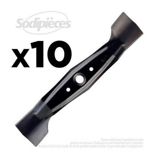 10 Lames tondeuse 47,5 cm. Al. 22 mm. Pour Honda