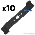 10 Lames tondeuse 46 cm. Al. 32,5 mm + Ergots . Pour Wolf