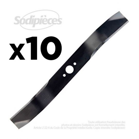 10 Lames tondeuse 48,2 cm. Al. 24 mm. Pour Husqvarna