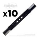 10 Lames tondeuse 45 cm. Alésage 10 mm