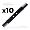 10 Lames tondeuse 45 cm. Alésage 10 mm