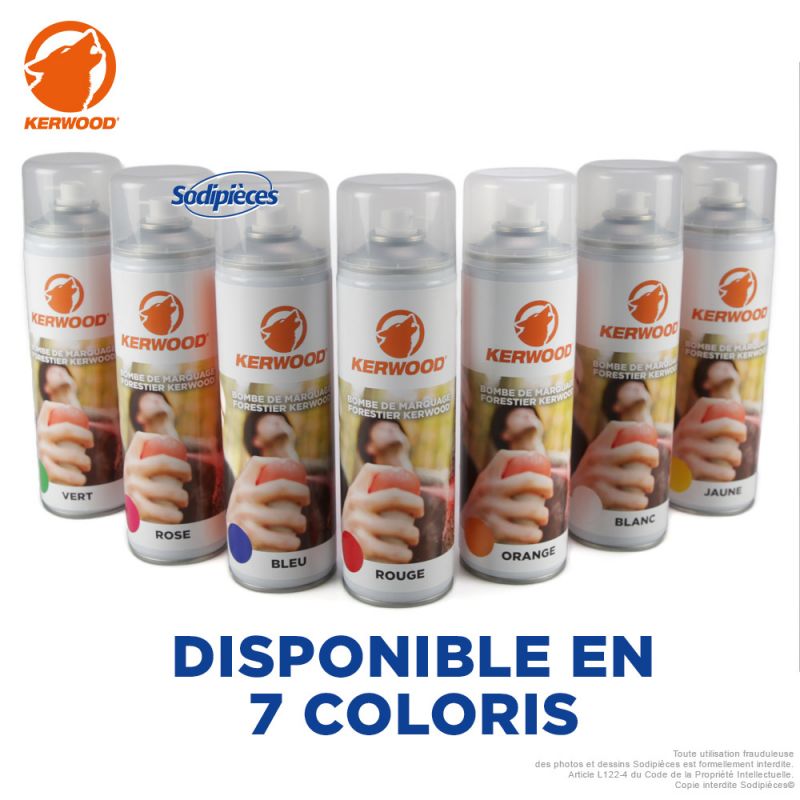 Bombe de marquage forestier bleue - Kerwood