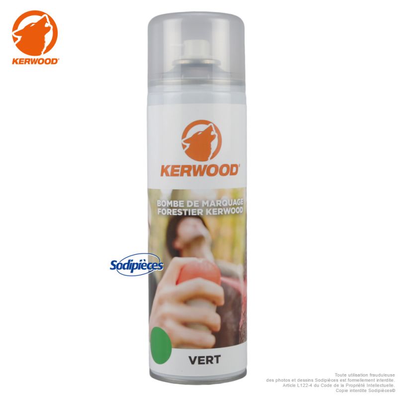 Bombe de marquage forestier verte - Kerwood