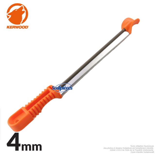Porte-lime Kerwood avec lime ronde Ø4,0 mm pour affûtage de chaîne tronçonneuse Porte-lime Kerwood avec lime ronde Ø4,0 mm pour affûtage de chaîne tronçonneuse