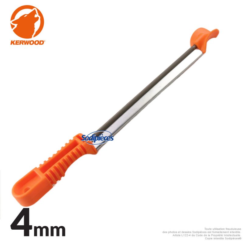 Porte-lime Kerwood avec lime ronde Ø4,0 mm pour affûtage de chaîne tronçonneuse