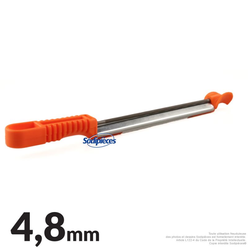 Porte-lime Kerwood avec lime ronde Ø4,8 mm pour affûtage de chaîne tronçonneuse