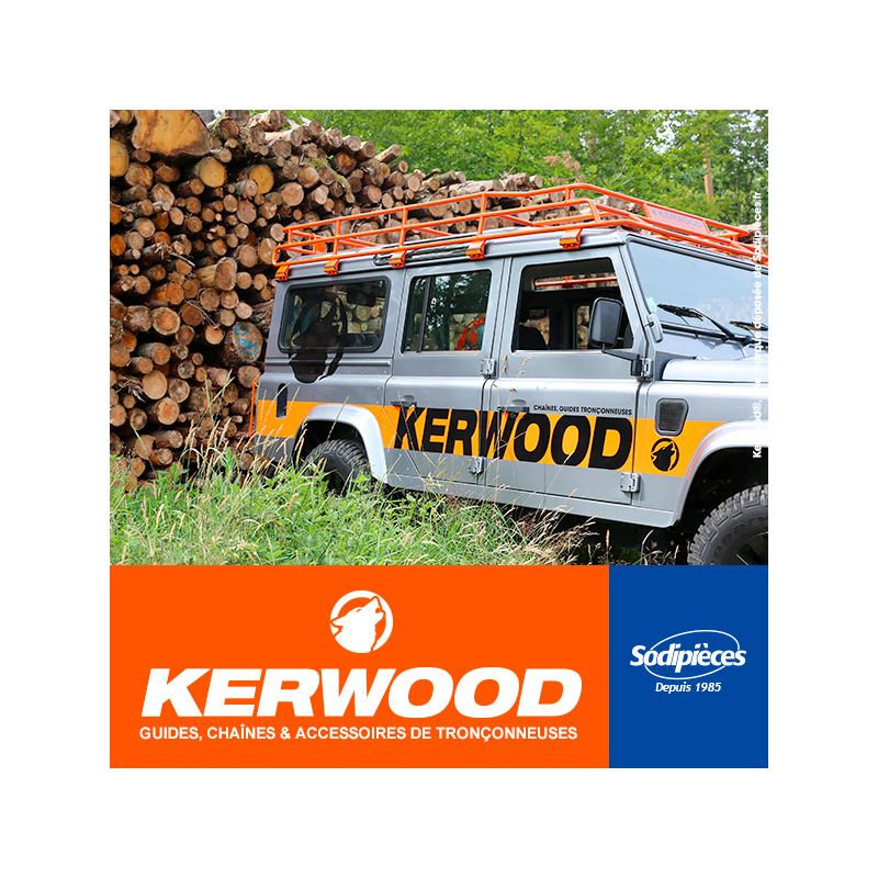 Chaîne tronçonneuse KERWOOD 64 maillons, 3/8", 1,5mm, profil carré