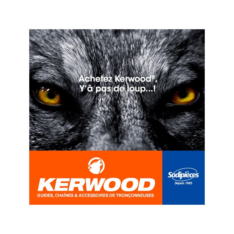 Chaîne tronçonneuse KERWOOD 74 maillons, 0,325", 1,6mm, profil carré