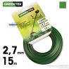Fil débroussailleuse carré. 2,7 mm x 15 m. Greentek Fil débroussailleuse carré. 2,7 mm x 15 m. Greentek