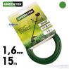 Fil débroussailleuse rond. 1.6 mm x 15 m. Greentek Fil débroussailleuse rond. 1.6 mm x 15 m. Greentek