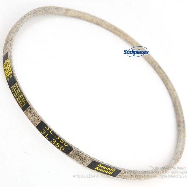 Courroie 3L35 Kevlar Trapézoïdale. 9,5 mm x 889 mm. Courroie 3L35 Kevlar Trapézoïdale. 9,5 mm x 889 mm.
