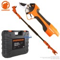 Pack Perche Télescopique + Sécateur Électrique 14.4V + Mallette - KERWOOD