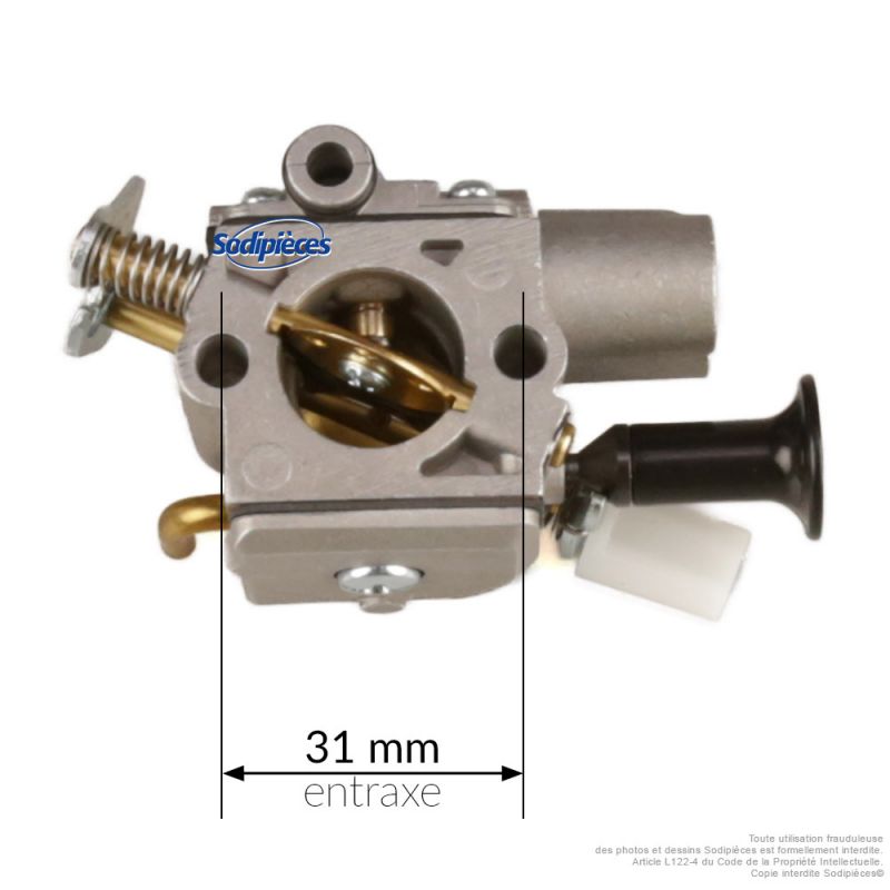 Carburateur compatible Stihl MS261 (PN 1141‑120‑0600 & 0606)