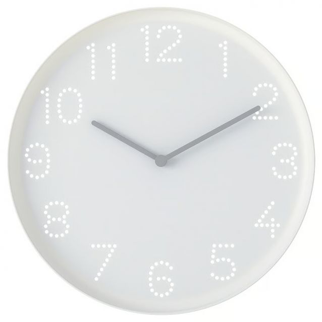 1 horloge murale ronde blanche